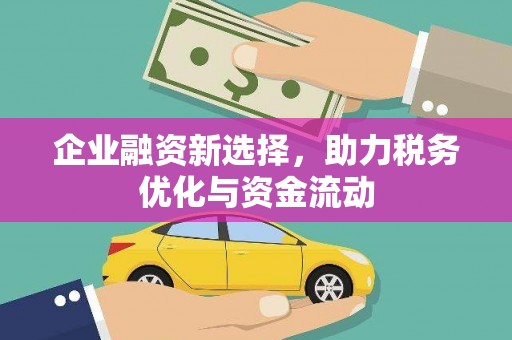 思南企业融资新选择，助力税务优化与资金流动