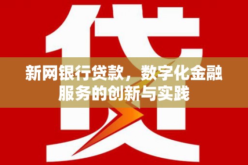 思南新网银行贷款，数字化金融服务的创新与实践