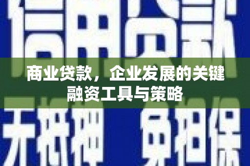 思南商业贷款，企业发展的关键融资工具与策略