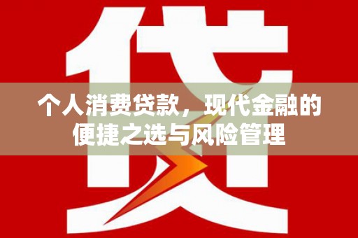 思南个人消费贷款，现代金融的便捷之选与风险管理