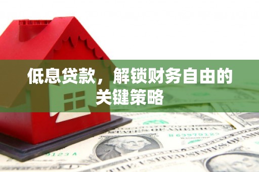 思南低息贷款，解锁财务自由的关键策略