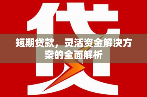 思南短期贷款，灵活资金解决方案的全面解析