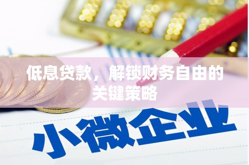 思南低息贷款，解锁财务自由的关键策略