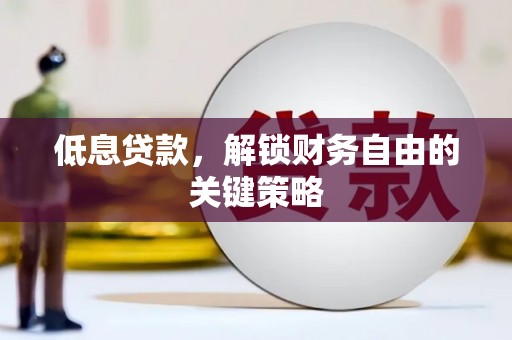 思南低息贷款，解锁财务自由的关键策略