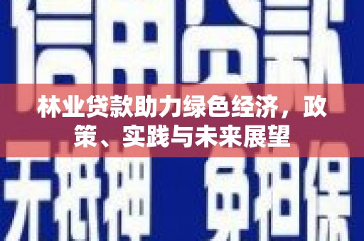 思南林业贷款助力绿色经济，政策、实践与未来展望
