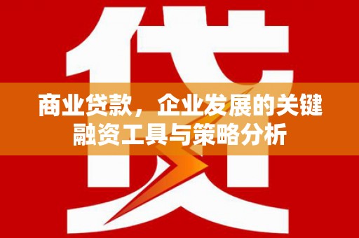 思南商业贷款，企业发展的关键融资工具与策略分析