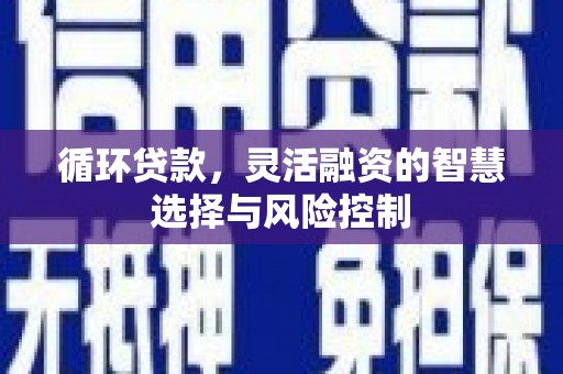 思南循环贷款，灵活融资的智慧选择与风险控制