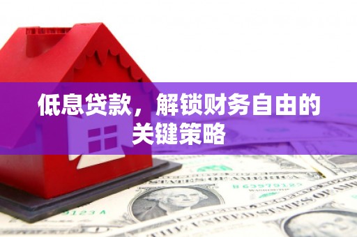 思南低息贷款，解锁财务自由的关键策略