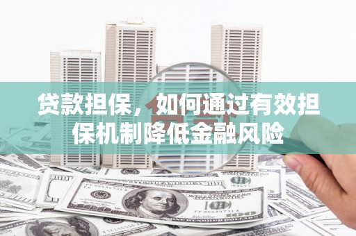 思南贷款担保，如何通过有效担保机制降低金融风险