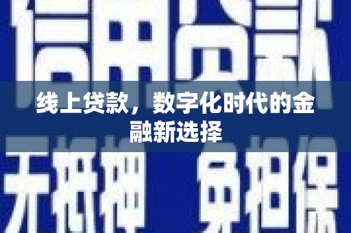 思南线上贷款，数字化时代的金融新选择