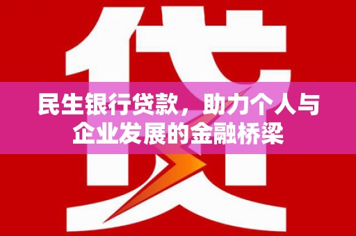 思南民生银行贷款，助力个人与企业发展的金融桥梁