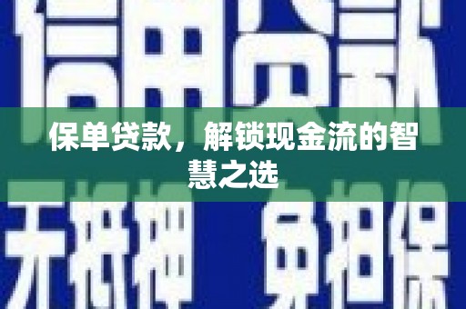 思南保单贷款，解锁现金流的智慧之选