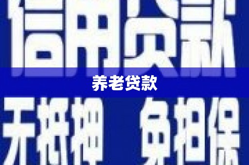 思南养老贷款