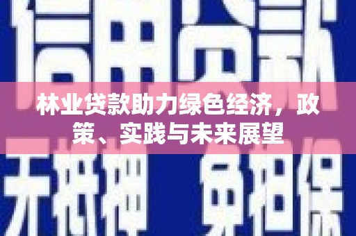 思南林业贷款助力绿色经济，政策、实践与未来展望