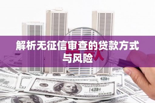 思南解析无征信审查的贷款方式与风险