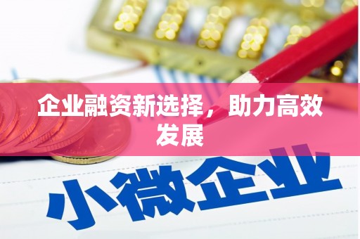 思南企业融资新选择，助力高效发展
